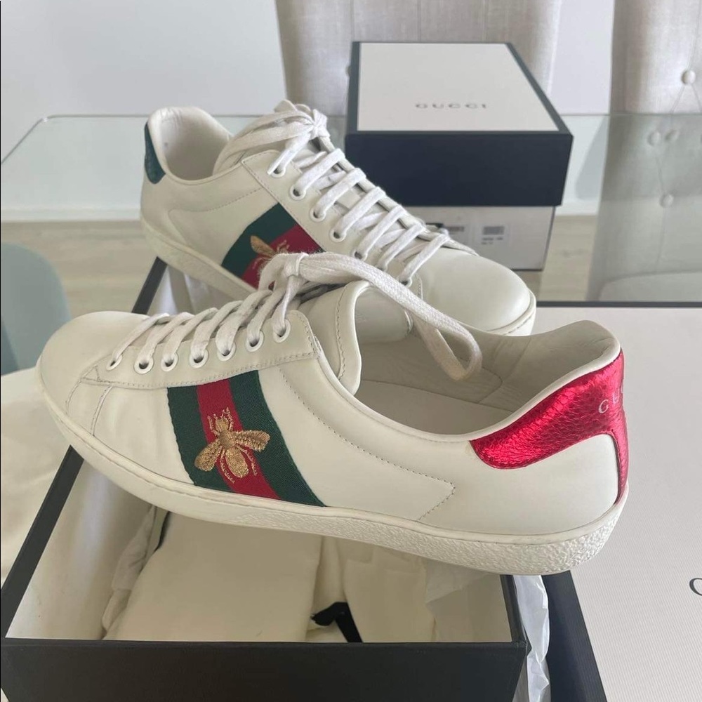 Gucci Ace Bee unisex sneakers size 41 - Picture 1 of 6
